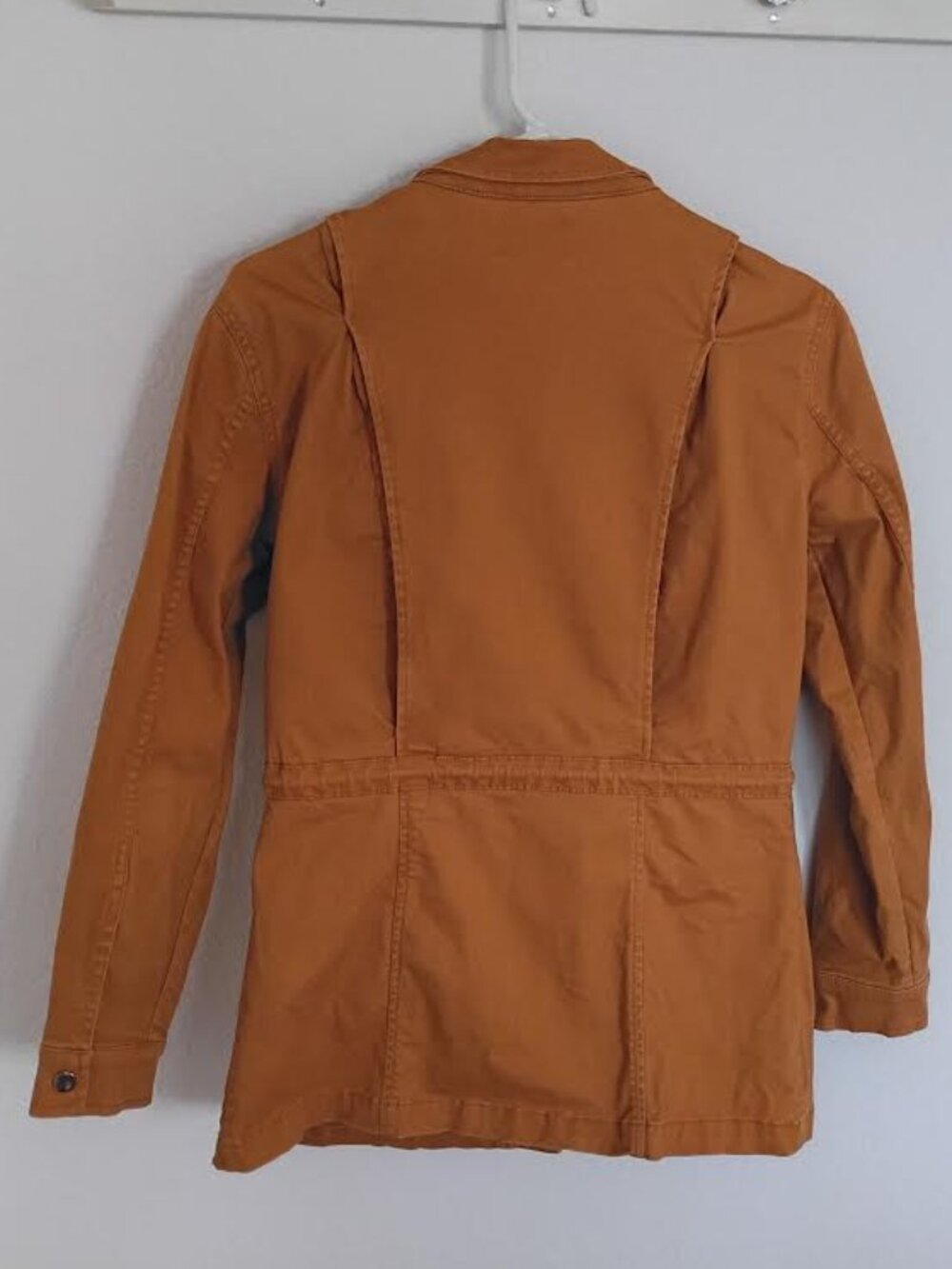 MARKET & SPRUCE WOMEN'S CARGO UTILITY JACKET ZIP UP INSIDE TIE MUSTARD SIZE XS